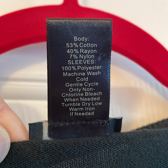 Ann Taylor V Neck Sweater with Sheer Sleeves Size M - Picture 7 of 8